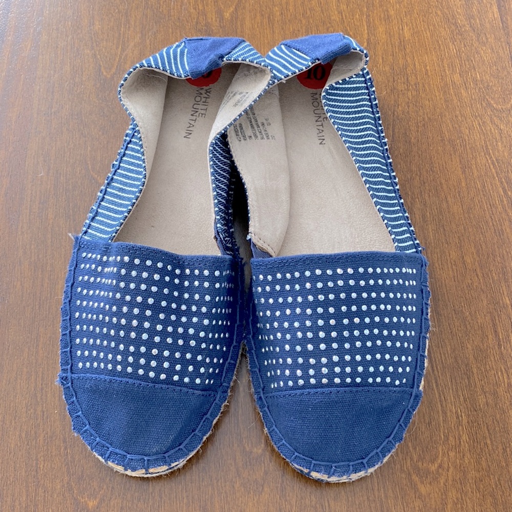 NEW Blue Espadrille Flats